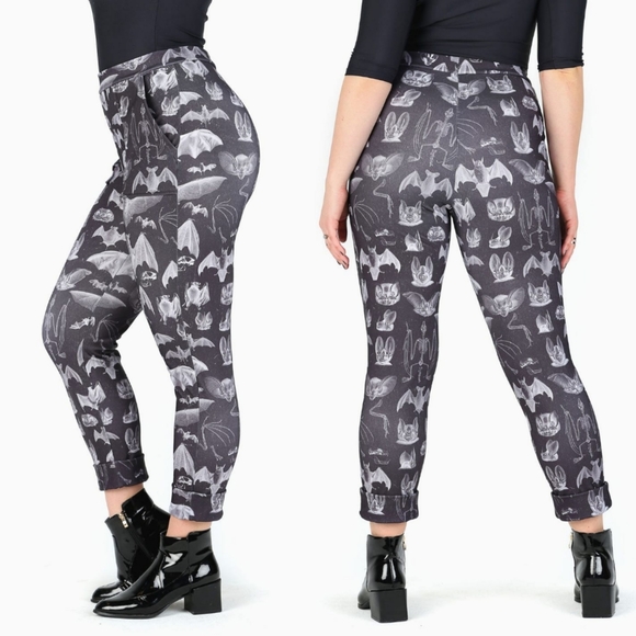 Blackmilk Pants - NWT Blackmilk Gone Batty Cuffed Pants M